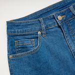 Organic女丹寧彈性牛仔褲(中藍)