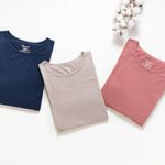 Organic女保暖圓領衫(燕麥灰)