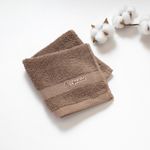 Organic平織毛巾圈小方巾(可可)