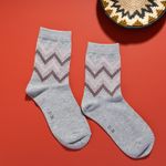 Organic提花短襪(圖騰之舞)(灰色)