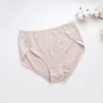 Organic雲柔女中腰內褲(涼感環保)(粉芋色)