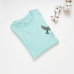 Organic圓短T恤(素描飛鳥)(綠色)