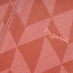Organic女菱紋長袖POLO衫(粉紅)