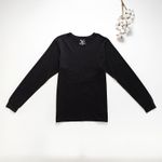 Organic男保暖圓領衫(黑色)