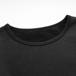 Organic女保暖圓領衫(推毛)(黑色)