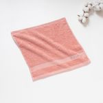 Organic平織毛巾圈小方巾(蜜桃粉)