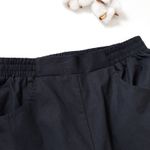 Organic女束口褲-鳳梨涼感紗(黑色)