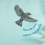Organic圓短T恤(素描飛鳥)(綠色)
