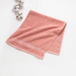 Organic平織毛巾圈洗臉巾(蜜桃粉)