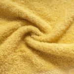 Organic平織毛巾圈小方巾(檸檬黃)