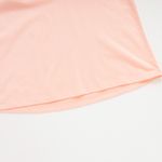 Organic翻褶袖圓短T恤 (鳳梨涼感)(淺粉)