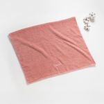 Organic平織毛巾圈小浴巾(蜜桃粉)