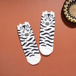 Organic提花短襪-草原同樂(白色)