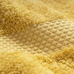 Organic平織毛巾圈小方巾(檸檬黃)