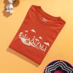 Organic圓短T恤-草原同樂(橘色)