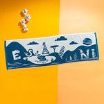 Organic有機棉運動巾-草原同樂(藍綠/白)