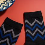 Organic提花短襪(圖騰之舞)(黑色)