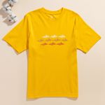 Organic圓短T恤-圖騰之舞(黃色)