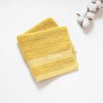 Organic平織毛巾圈小方巾(檸檬黃)