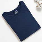 Organic女保暖圓領衫(靛藍色)