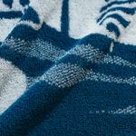 Organic有機棉洗臉巾(草原同樂)(藍綠/白)