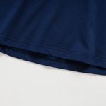 Organic翻褶袖圓短T恤 (鳳梨涼感)(丈青)