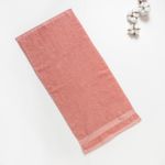 Organic平織毛巾圈洗臉巾(蜜桃粉)