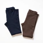 Organic女保暖內搭褲(推毛)-深藍