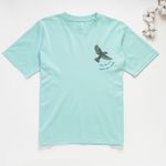 Organic圓短T恤(素描飛鳥)(綠色)