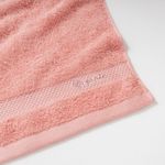 Organic平織毛巾圈小方巾(蜜桃粉)