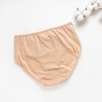 Organic雲柔女中腰平口內褲(涼感環保)(淡茶色)