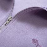 Organic女立領拉鍊上衣(紫色)