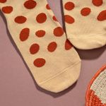 Organic提花短襪-草原同樂(黃色)