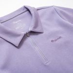 Organic女立領拉鍊上衣(紫色)