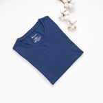 Organic翻褶袖圓短T恤 (鳳梨涼感)(丈青)