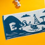 Organic有機棉運動巾-草原同樂(藍綠/白)