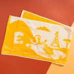 Organic有機棉運動巾-草原同樂(黃/白)