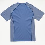 Organic拼接男圓短T恤 (鳳梨涼感)(中藍)