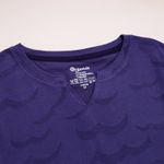 Organic涼感七分袖上衣(波浪紋)(深紫)