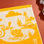 Organic有機棉小方巾-草原同樂-黃/白