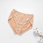 Organic雲柔女中腰內褲(涼感環保)(淡茶色)