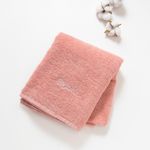 Organic平織毛巾圈小浴巾(蜜桃粉)