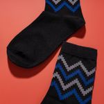 Organic提花短襪(圖騰之舞)(黑色)