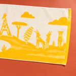 Organic有機棉洗臉巾(草原同樂)(黃/白)