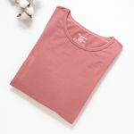 Organic女保暖圓領衫(荔枝粉)