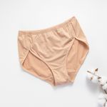 Organic雲柔女中腰內褲(涼感環保)(淡茶色)