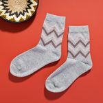 Organic提花短襪(圖騰之舞)(灰色)