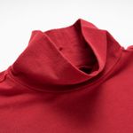 Organic女保暖半高領衫(石榴紅)