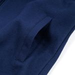 Organic女刷毛立領背心(午夜藍)