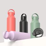 巧禮兩用陶瓷塗層保溫杯-莫蘭綠350ml